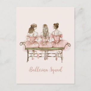 Drei Niedliche Ballerinas Postkarte