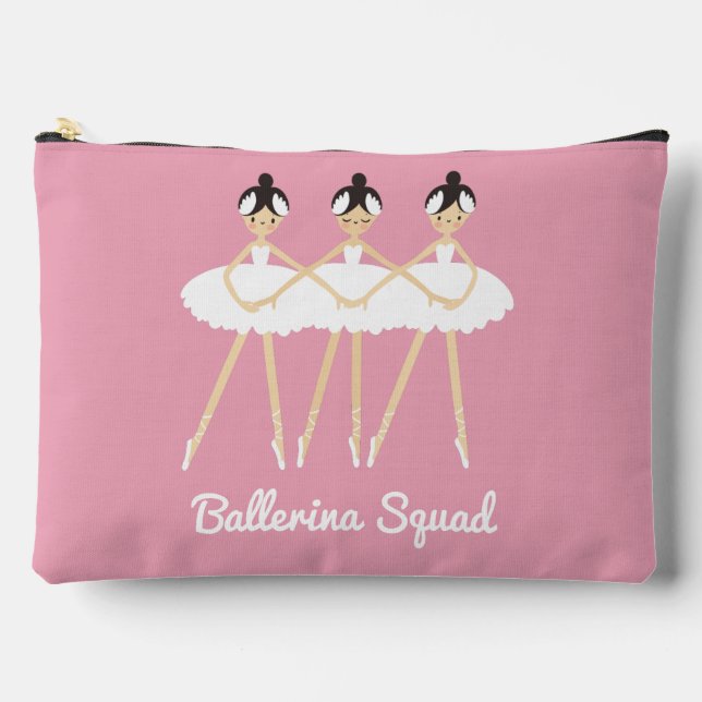Drei Niedliche Ballerinas, weiße Kleider Zubehörtasche (Vorderseite)