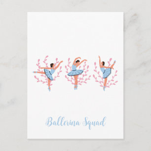 Drei niedliche Ballerinen  Postkarte