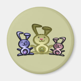 Drei Niedliche Bunnies Magnet