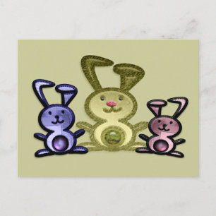Drei Niedliche Bunnies Postkarte
