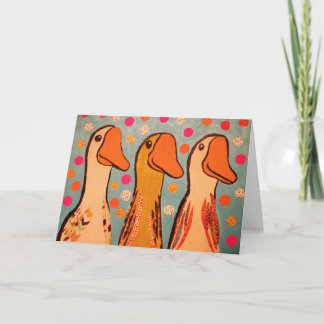 Drei Niedliche Ducks Grußkarte Karte