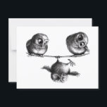 Drei Niedliche glückliche Sporty Owls Postkarte<br><div class="desc">Ironische Funny Owls zeichnend. Drei niedliche Eulen spielen herum. Kunst des zeichnend von dem österreichischen Künstler Stefan Kahlhammer. Für Eulen und Tiere liebende Menschen,  die sich für Kunst interessieren,  mit Sinn für Spaß. Das Originalwerk ist ein Stift und Tinte zeichnend.</div>