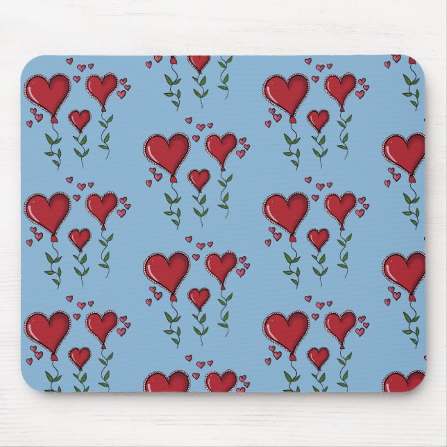 Drei Niedliche Herzen Mousepad (Vorne)