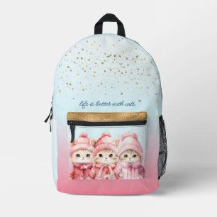 Drei Niedliche Katzen - individueller Girl-Backpac Bedruckter Rucksack