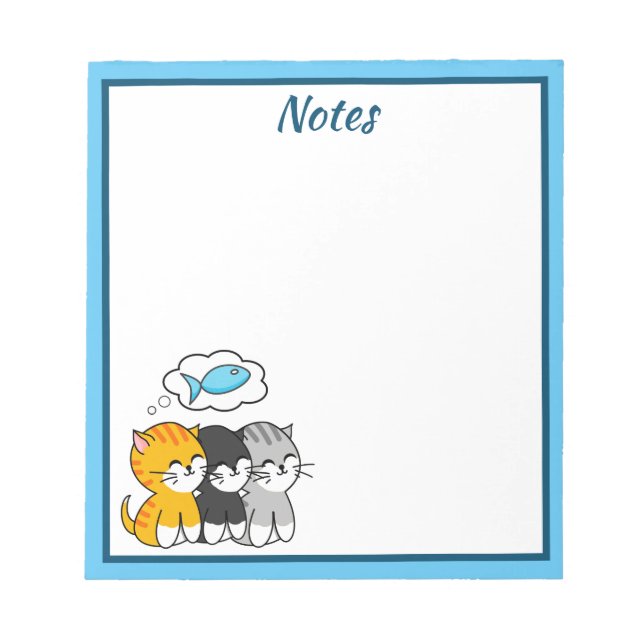 Drei Niedliche Kitts Notepad Notizblock (Vorderseite)