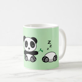 Drei Niedliche kleine Pandas auf Green Kaffeetasse