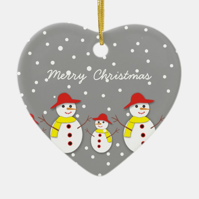 Drei niedliche Schneemänner Weihnachtsschmuck (Vorne)