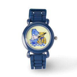 drei niedliche Teddies auf Picknicktuch Armbanduhr