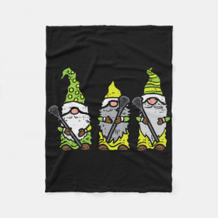 Drei Nordic Gnomes Lacrosse Tomte Lax Spieler Männ Fleecedecke