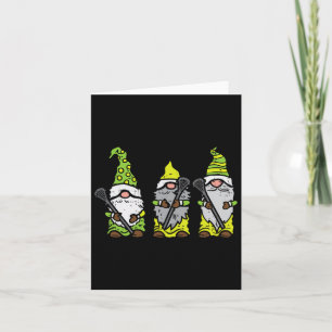 Drei Nordic Gnomes Lacrosse Tomte Lax Spieler Männ Karte