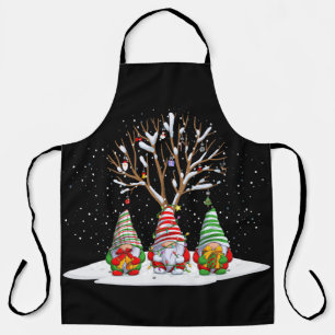 Drei nordische Gnome und ihr Weihnachtsbaum Schürze