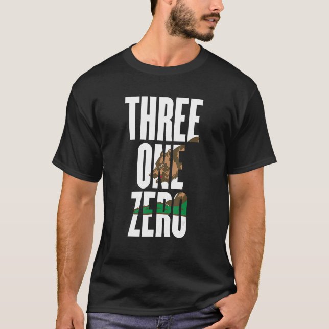 Drei Null-310-Area-Code Los Angeles Californi T-Shirt (Vorderseite)