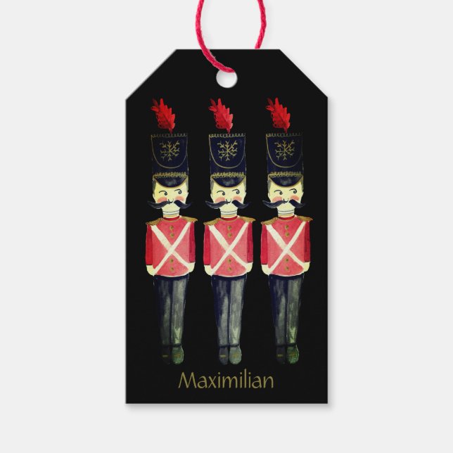 Drei Nutcracker Weihnachten Geschenkanhänger (Vorderseite)