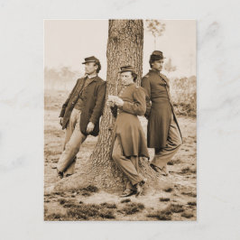 Drei Offiziere des zivilen Krieges Postkarte