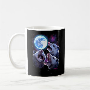 Drei Opossummen heulen am Mondhaufen Possum Kaffeetasse