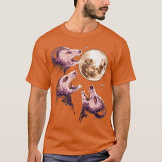 Drei Opossummen Howling am Mondfest Possum 3 T-Shirt