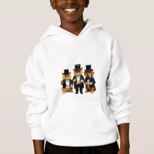Drei orange Katzen und ein Hund auf der Straße  St Hoodie