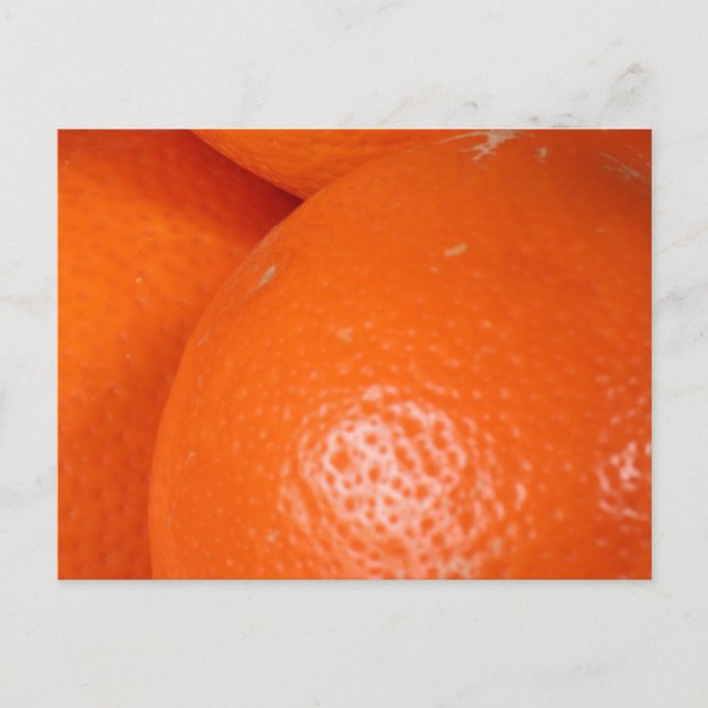 Drei Orangen-Gruppe - Stillleben-Foto Postkarte (Vorderseite)