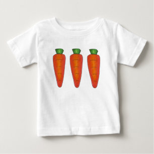 Drei Orangenschokoladenkarotten Frühjahrskandal Baby T-shirt