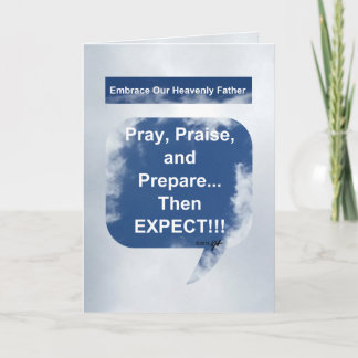 Drei p der Erwartung Karte
