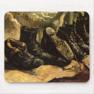 Drei Paar Schuhe von Vincent van Gogh Mousepad