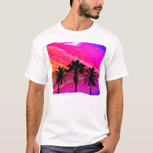 Drei Palmen-Sonnenuntergang T-Shirt