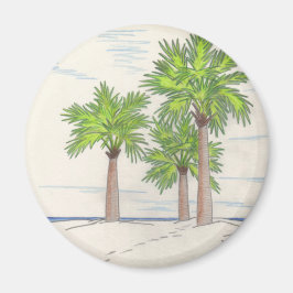 DREI PALMS-Magnete (rund) Magnet