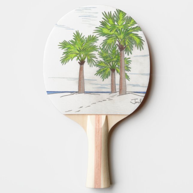 DREI PALMS Ping-Pong Paddle Tischtennis Schläger (Rückseite)