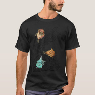 Drei Pazifische Stachelige Lumpfische kritzeln T-Shirt