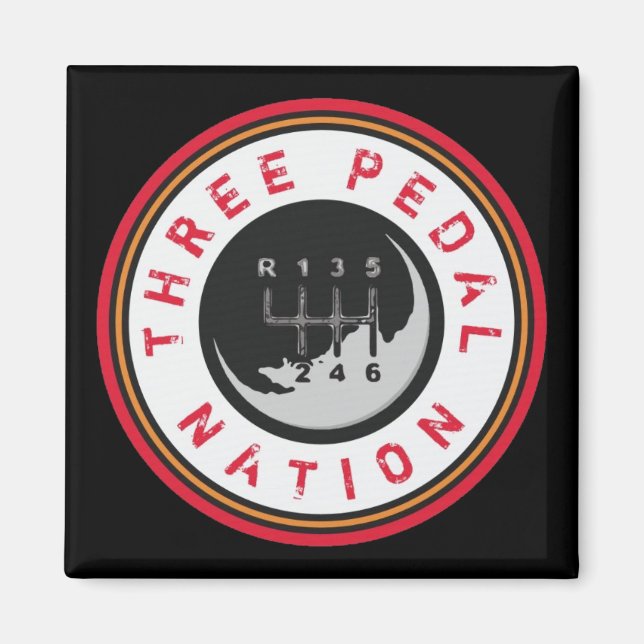 DREI PEDAL NATION Magnet (Vorne)