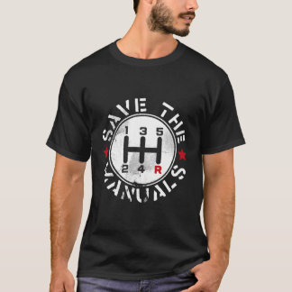 Drei Pedale Rettete die Handbücher T-Shirt