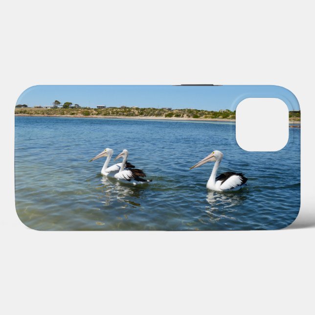 Drei Pelikane Schwimmen, iPhone 13 Fall Case-Mate iPhone Hülle (Rückseite (Horizontal))