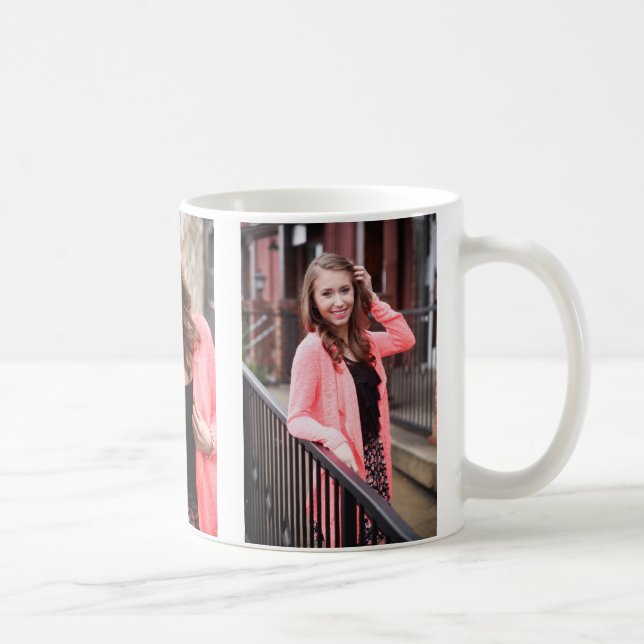 Drei personalisierte Fotos Kaffeetasse (Rechts)