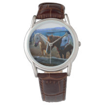 Drei Pferde Armbanduhr
