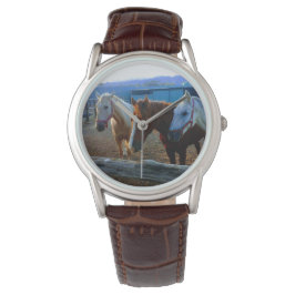 Drei Pferde Armbanduhr
