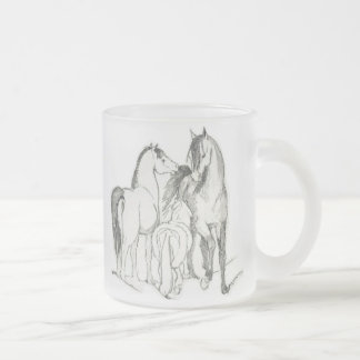Drei PferdeTasse Mattglastasse