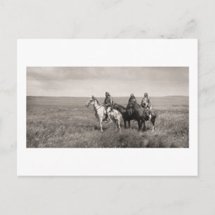 Drei Piegan Blackfeet-Häuptlinge - vintage Postkarte