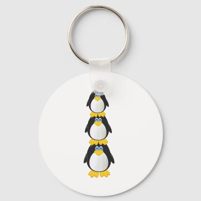 Drei Pinguine Schlüsselanhänger (Vorderseite)