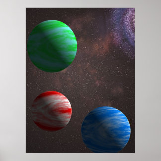 Drei Planeten Poster
