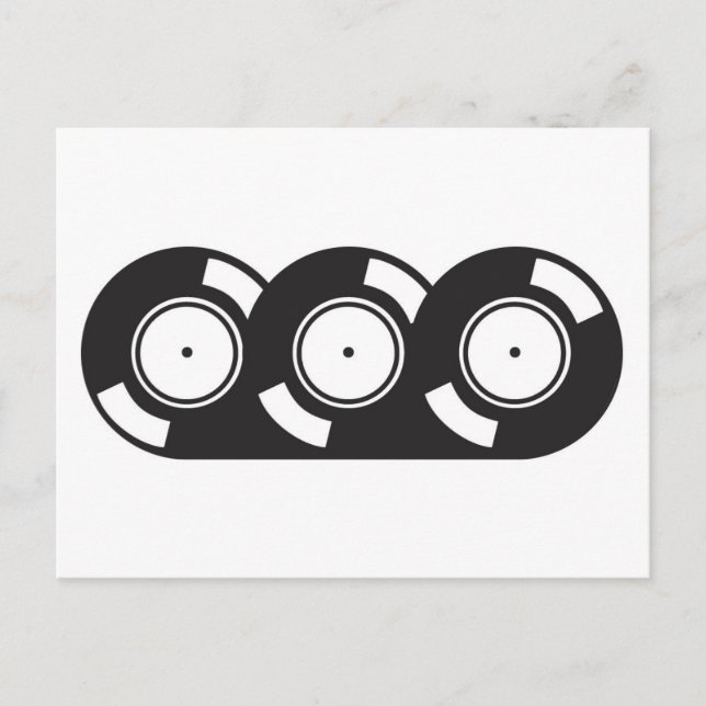 Drei Platten Postkarte (Vorderseite)