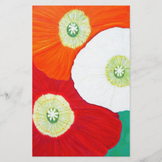 Drei Poppies Gemälde Briefpapier