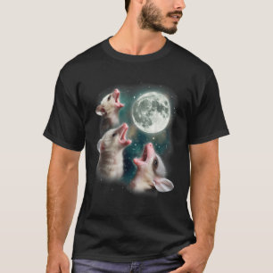 Drei Possum-Mond 3 Baby-Opossums Heulen Süßes Tier T-Shirt