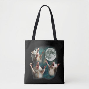 Drei Possum Mond 3Opossum Lustig Seltsam Verflucht Tasche