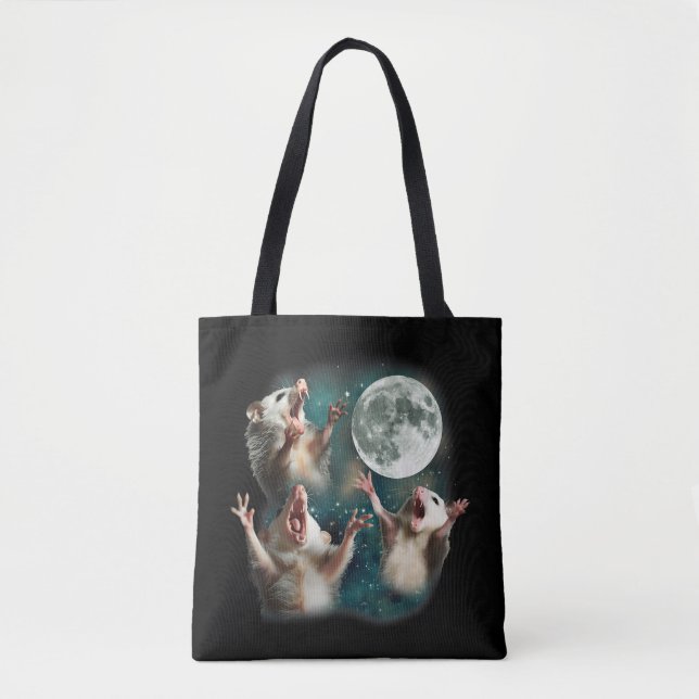 Drei Possum Moon 3Opossum Funny Weird Cureme Tasche (Vorderseite)