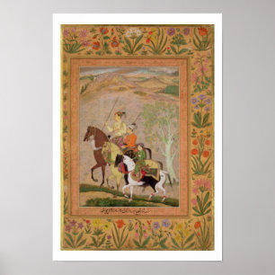Drei Prinzen Going Hunting, c.1635 (Gouache auf PA Poster