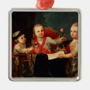 Drei Prinzen, Kinder von Charles III Silbernes Ornament
