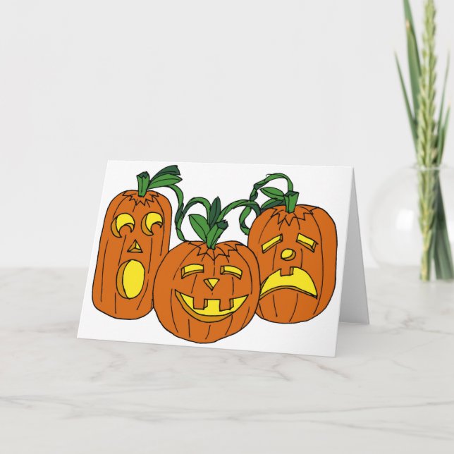 Drei Pumpkins Karte (Vorderseite)