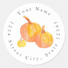 Drei Pumpkins Runder Aufkleber