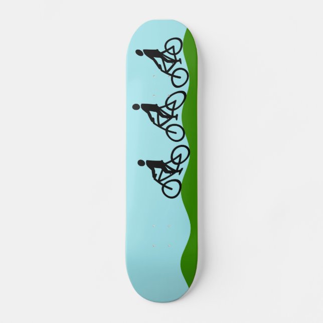 Drei Radfahrer Skateboard (Vorderseite)